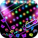 led lights gravity keyboard background android application logo